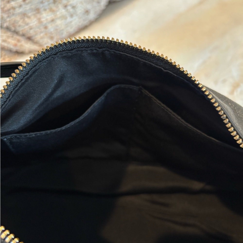 Coach “Celeste” Black Pebbled Leather Shoulder Bag with Gold Hardware - Picture 5 of 13